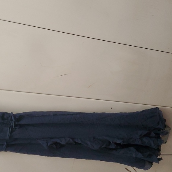 FP Women’s Navy Pretty Ruffle Plunging Midi Slip & Dress Summer M - Picture 4 of 11